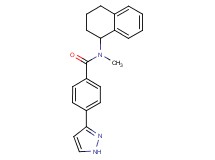 N-methyl-4-(1H-pyrazol-3-yl)-N-(1,2,3,4-tetrahydro-1-naphthalenyl)benzamide