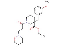 ethyl 3-(3-methoxybenzyl)-1-[3-(1,2-oxazinan-2-yl)propanoyl]-3-piperidinecarboxylate