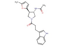 N-[(3S*,4R*)-1-[3-(1H-indol-3-yl)propanoyl]-4-(5-methyl-2-furyl)-3-pyrrolidinyl]acetamide