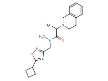 N-[(5-cyclobutyl-1,2,4-oxadiazol-3-yl)methyl]-2-(3,4-dihydro-2(1H)-isoquinolinyl)-N-methylpropanamide