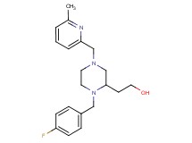 2-{1-(4-fluorobenzyl)-4-[(6-methyl-2-pyridinyl)methyl]-2-piperazinyl}ethanol