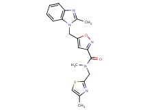 N-methyl-5-[(2-methyl-1H-benzimidazol-1-yl)methyl]-N-[(4-methyl-1,3-thiazol-2-yl)methyl]-3-isoxazolecarboxamide