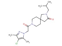 8-[(4-chloro-3,5-dimethyl-1H-pyrazol-1-yl)acetyl]-2-isobutyl-2,8-diazaspiro[4.5]decan-3-one