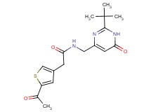 2-(5-acetyl-3-thienyl)-N-[(2-tert-butyl-6-oxo-1,6-dihydropyrimidin-4-yl)methyl]acetamide