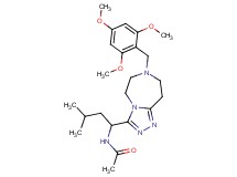 N-{3-methyl-1-[7-(2,4,6-trimethoxybenzyl)-6,7,8,9-tetrahydro-5H-[1,2,4]triazolo[4,3-d][1,4]diazepin-3-yl]butyl}acetamide