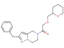 2-benzyl-5-[(tetrahydro-2H-pyran-2-ylmethoxy)acetyl]-4,5,6,7-tetrahydropyrazolo[1,5-a]pyrazine