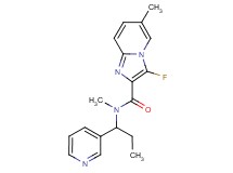 3-fluoro-N,6-dimethyl-N-(1-pyridin-3-ylpropyl)imidazo[1,2-a]pyridine-2-carboxamide