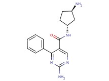 2-amino-N-[rel-(1R,3R)-3-aminocyclopentyl]-4-phenyl-5-pyrimidinecarboxamide hydrochloride