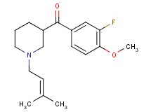 (3-fluoro-4-methoxyphenyl)[1-(3-methyl-2-buten-1-yl)-3-piperidinyl]methanone