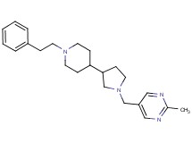 2-methyl-5-({3-[1-(2-phenylethyl)-4-piperidinyl]-1-pyrrolidinyl}methyl)pyrimidine