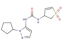 N-(1-cyclopentyl-1H-pyrazol-5-yl)-N'-(1,1-dioxido-2,3-dihydro-3-thienyl)urea