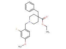 ethyl 4-benzyl-1-(2-fluoro-4-methoxybenzyl)-4-piperidinecarboxylate