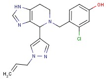 4-{[4-(1-allyl-1H-pyrazol-4-yl)-1,4,6,7-tetrahydro-5H-imidazo[4,5-c]pyridin-5-yl]methyl}-3-chlorophenol