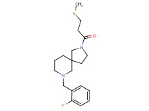 7-(2-fluorobenzyl)-2-[3-(methylthio)propanoyl]-2,7-diazaspiro[4.5]decane