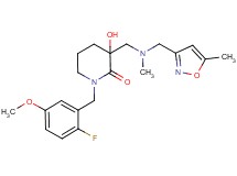 1-(2-fluoro-5-methoxybenzyl)-3-hydroxy-3-({methyl[(5-methylisoxazol-3-yl)methyl]amino}methyl)piperidin-2-one