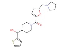 {1-[5-(pyrrolidin-1-ylmethyl)-2-furoyl]piperidin-4-yl}(2-thienyl)methanol