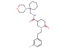 1-[2-(3-fluorophenyl)ethyl]-N-{[1-(4-morpholinyl)cyclohexyl]methyl}-6-oxo-3-piperidinecarboxamide