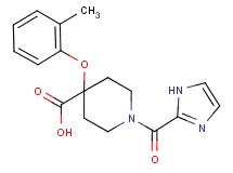 1-(1H-imidazol-2-ylcarbonyl)-4-(2-methylphenoxy)piperidine-4-carboxylic acid