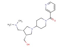 {(3R*,4R*)-4-[(dimethylamino)methyl]-1-[1-(pyridin-3-ylcarbonyl)piperidin-4-yl]pyrrolidin-3-yl}methanol