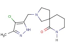 2-[(4-chloro-3-methyl-1H-pyrazol-5-yl)methyl]-2,7-diazaspiro[4.5]decan-6-one