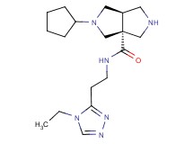 (3aR*,6aR*)-2-cyclopentyl-N-[2-(4-ethyl-4H-1,2,4-triazol-3-yl)ethyl]hexahydropyrrolo[3,4-c]pyrrole-3a(1H)-carboxamide