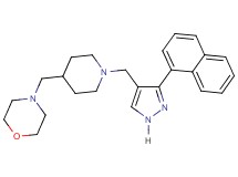 4-[(1-{[3-(1-naphthyl)-1H-pyrazol-4-yl]methyl}-4-piperidinyl)methyl]morpholine