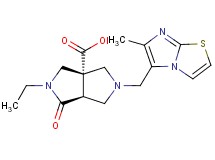 (3aS*,6aS*)-2-ethyl-5-[(6-methylimidazo[2,1-b][1,3]thiazol-5-yl)methyl]-1-oxohexahydropyrrolo[3,4-c]pyrrole-3a(1H)-carboxylic acid