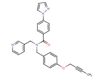 N-[4-(2-butyn-1-yloxy)benzyl]-4-(1H-pyrazol-1-yl)-N-(3-pyridinylmethyl)benzamide