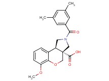 (3aR*,9bR*)-2-(3,5-dimethylbenzoyl)-6-methoxy-1,2,3,9b-tetrahydrochromeno[3,4-c]pyrrole-3a(4H)-carboxylic acid