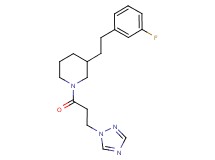 3-[2-(3-fluorophenyl)ethyl]-1-[3-(1H-1,2,4-triazol-1-yl)propanoyl]piperidine