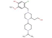 5-chloro-4-{[3-(2-hydroxyethyl)-4-(1-isopropyl-4-piperidinyl)-1-piperazinyl]methyl}-2-methoxyphenol