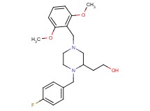 2-[4-(2,6-dimethoxybenzyl)-1-(4-fluorobenzyl)-2-piperazinyl]ethanol
