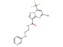 5-methyl-N-[2-(pyridin-3-ylamino)ethyl]-7-(trifluoromethyl)pyrazolo[1,5-a]pyrimidine-3-carboxamide