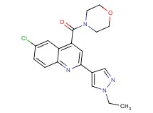 6-chloro-2-(1-ethyl-1H-pyrazol-4-yl)-4-(morpholin-4-ylcarbonyl)quinoline