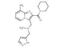 N-methyl-1-[8-methyl-2-(1-piperidinylcarbonyl)imidazo[1,2-a]pyridin-3-yl]-N-(1H-pyrazol-5-ylmethyl)methanamine