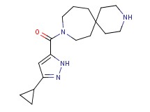 9-[(3-cyclopropyl-1H-pyrazol-5-yl)carbonyl]-3,9-diazaspiro[5.6]dodecane hydrochloride