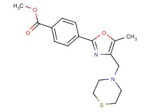 methyl 4-[5-methyl-4-(4-thiomorpholinylmethyl)-1,3-oxazol-2-yl]benzoate