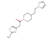 1-[(2-methyl-1,3-thiazol-4-yl)acetyl]-4-[2-(1H-pyrazol-1-yl)ethyl]piperidine