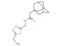 2-(1-adamantyl)-N-[(5-ethyl-1,3,4-thiadiazol-2-yl)methyl]acetamide