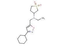 N-[(3-cyclohexyl-5-isoxazolyl)methyl]-N-ethyltetrahydro-3-thiophenamine 1,1-dioxide