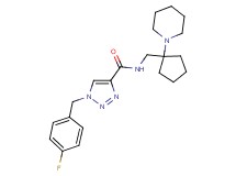 1-(4-fluorobenzyl)-N-{[1-(1-piperidinyl)cyclopentyl]methyl}-1H-1,2,3-triazole-4-carboxamide