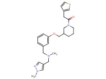 N-methyl-1-(1-methyl-1H-pyrazol-4-yl)-N-(3-{[1-(3-thienylacetyl)-3-piperidinyl]methoxy}benzyl)methanamine