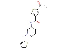 5-acetyl-N-[1-(2-thienylmethyl)piperidin-3-yl]thiophene-3-carboxamide