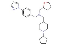 1-(1-cyclopentyl-4-piperidinyl)-N-[4-(1H-pyrazol-1-yl)benzyl]-N-(tetrahydro-2-furanylmethyl)methanamine