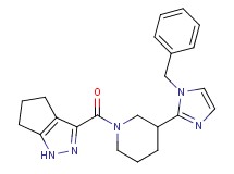 3-{[3-(1-benzyl-1H-imidazol-2-yl)-1-piperidinyl]carbonyl}-1,4,5,6-tetrahydrocyclopenta[c]pyrazole