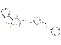3-[5-(phenoxymethyl)-1,3,4-oxadiazol-2-yl]-N-[2,2,2-trifluoro-1-(2-pyridinyl)ethyl]propanamide