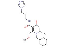 1-(cyclohexylmethyl)-N-[3-(1H-imidazol-1-yl)propyl]-2-(methoxymethyl)-6-methyl-4-oxo-1,4-dihydro-3-pyridinecarboxamide