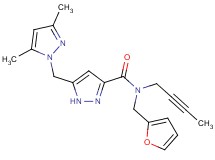 N-2-butyn-1-yl-5-[(3,5-dimethyl-1H-pyrazol-1-yl)methyl]-N-(2-furylmethyl)-1H-pyrazole-3-carboxamide