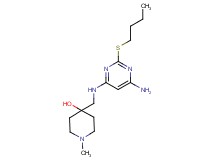 4-({[6-amino-2-(butylthio)pyrimidin-4-yl]amino}methyl)-1-methylpiperidin-4-ol