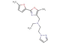 N-ethyl-N-{[5-methyl-2-(5-methyl-2-furyl)-1,3-oxazol-4-yl]methyl}-2-(1H-pyrazol-1-yl)ethanamine
